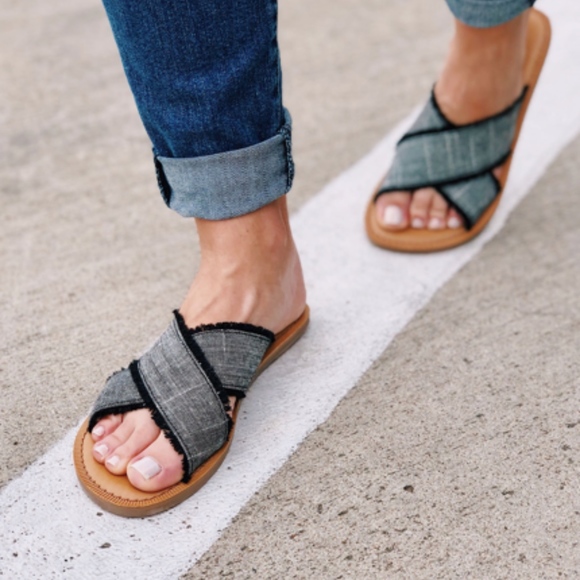 toms black geometric women's viv sandals